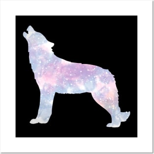 Space Wolf Pastel Posters and Art